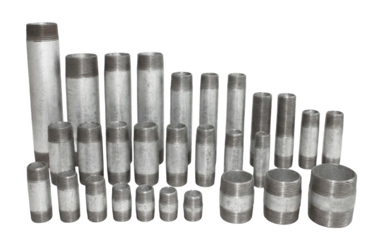 straight steel nipple (m)